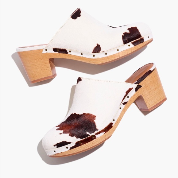 Madewell Shoes - Madewell Ayana Clog in Cow Print Calf Hair Size 8